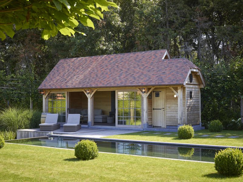 Poolhouse in eik te Wielsbeke