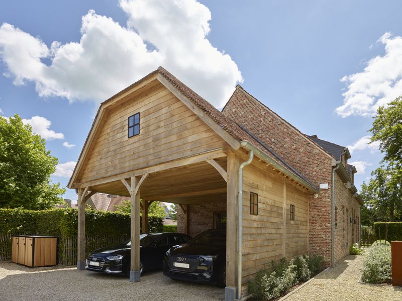 Carport aanbouw met bureauruimte