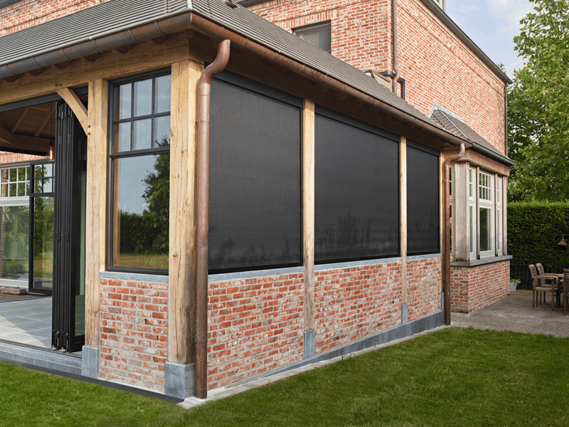 Eiken poolhouse aanbouw in Wakken